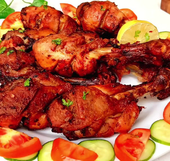 Air-fried chicken drumsticks